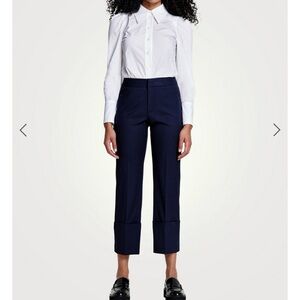 SMYTHE Cuffed Flood Trousers - Deep Navy - Size 12 - NWT ($425)!